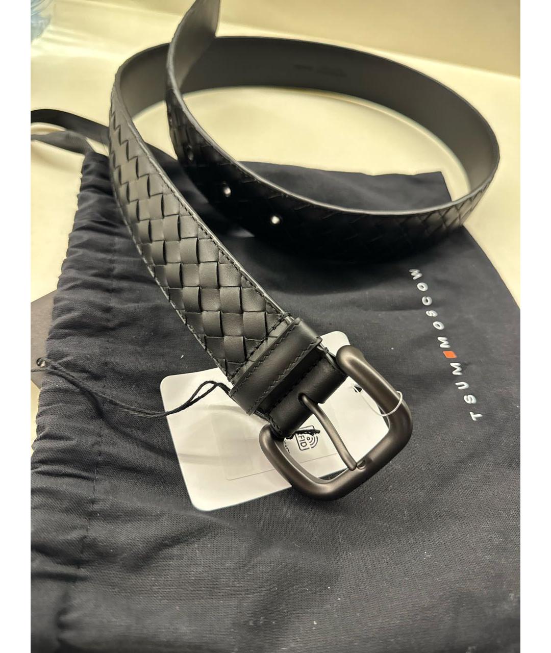 BOTTEGA VENETA Черный кожаный ремень, фото 2
