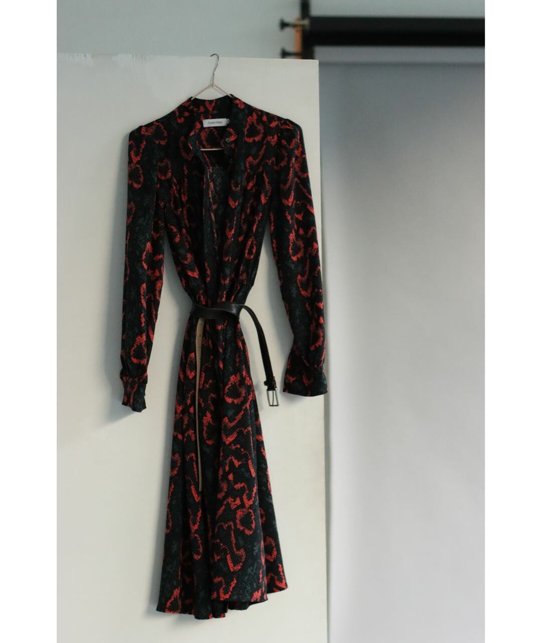 CALVIN KLEIN Бордовое полиамидовое повседневное платье, фото 5