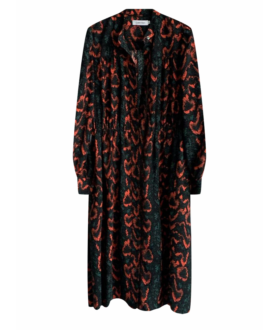 CALVIN KLEIN Бордовое полиамидовое повседневное платье, фото 1