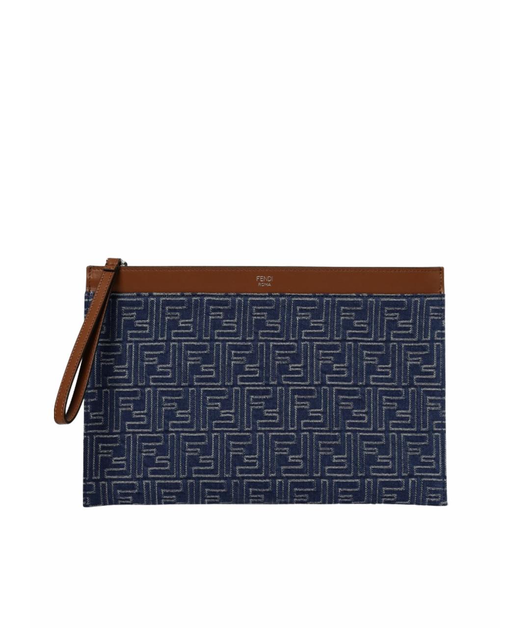 FENDI Синяя деним барсетка, фото 1