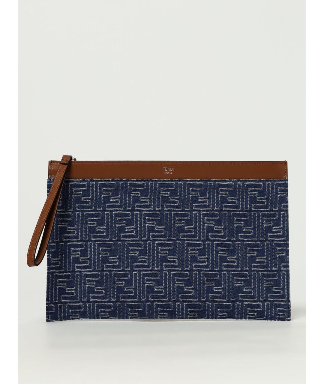 FENDI Синяя деним барсетка, фото 6
