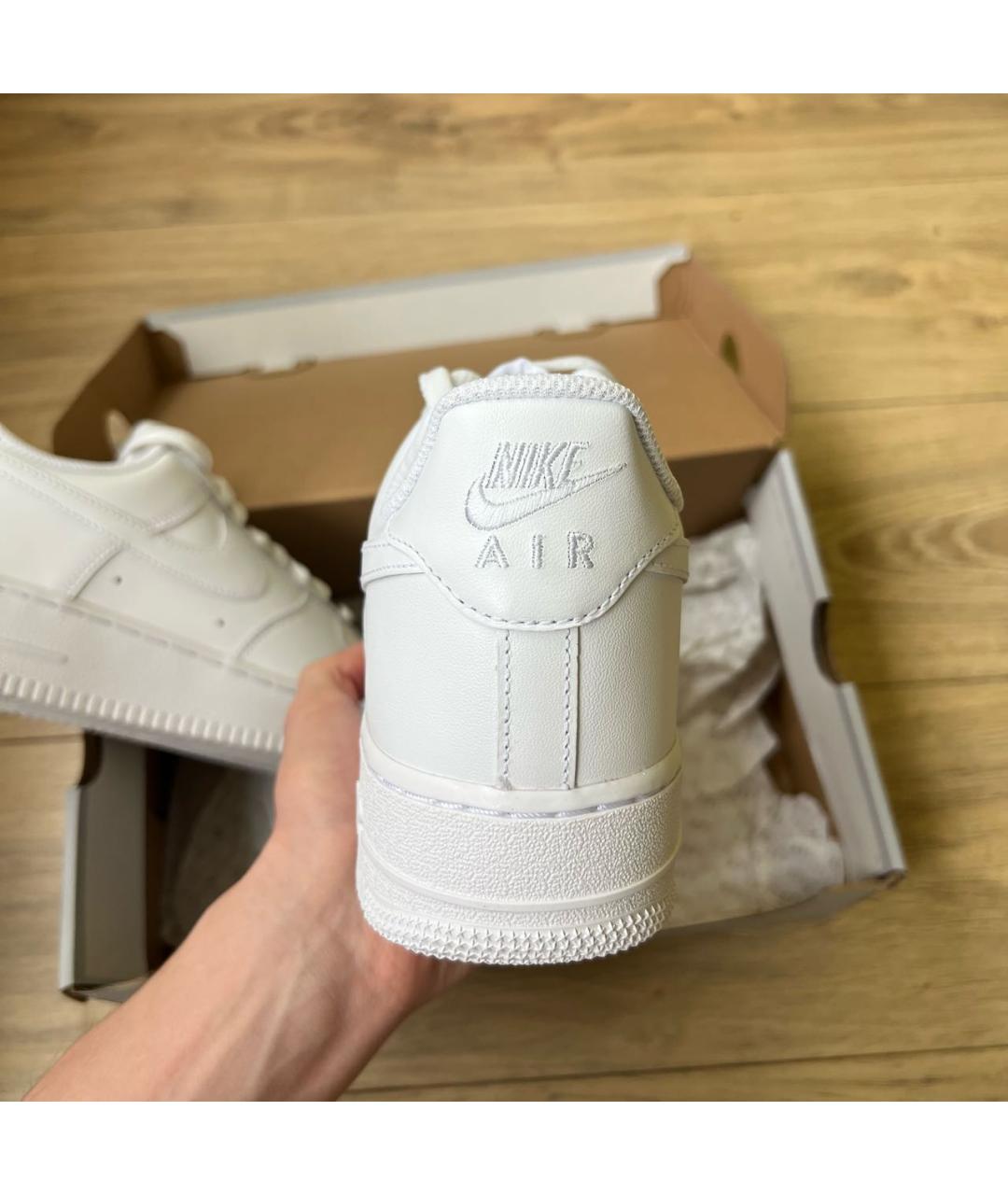 NIKE Белые кожаные низкие кроссовки / кеды, фото 7