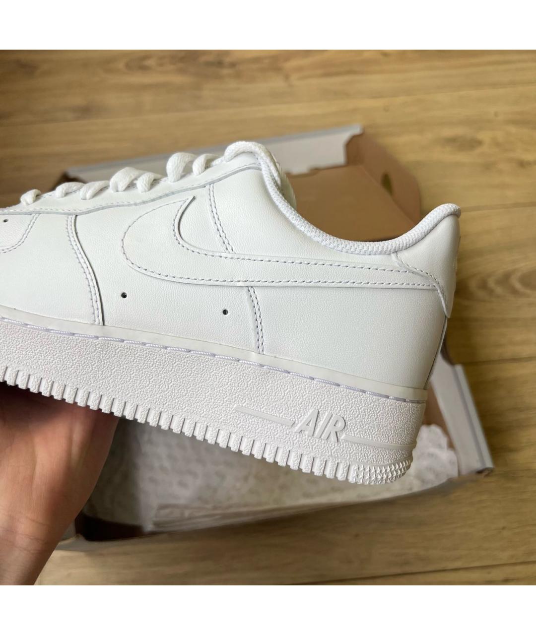 NIKE Белые кожаные низкие кроссовки / кеды, фото 6