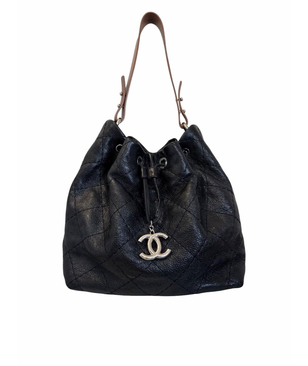 CHANEL Черная кожаная сумка тоут, фото 1