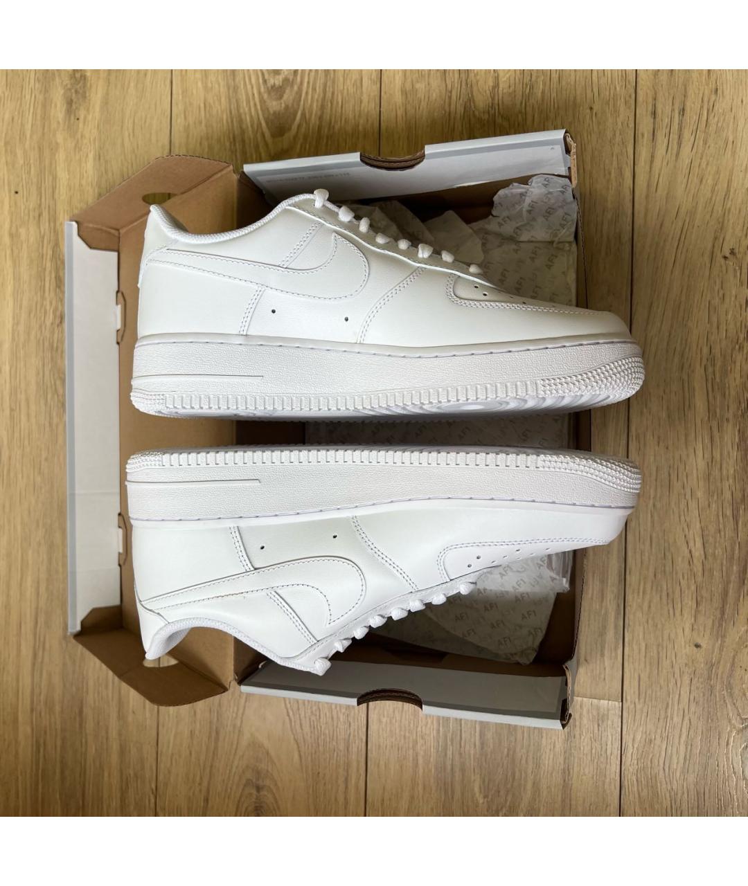 NIKE Белые кожаные низкие кроссовки / кеды, фото 6