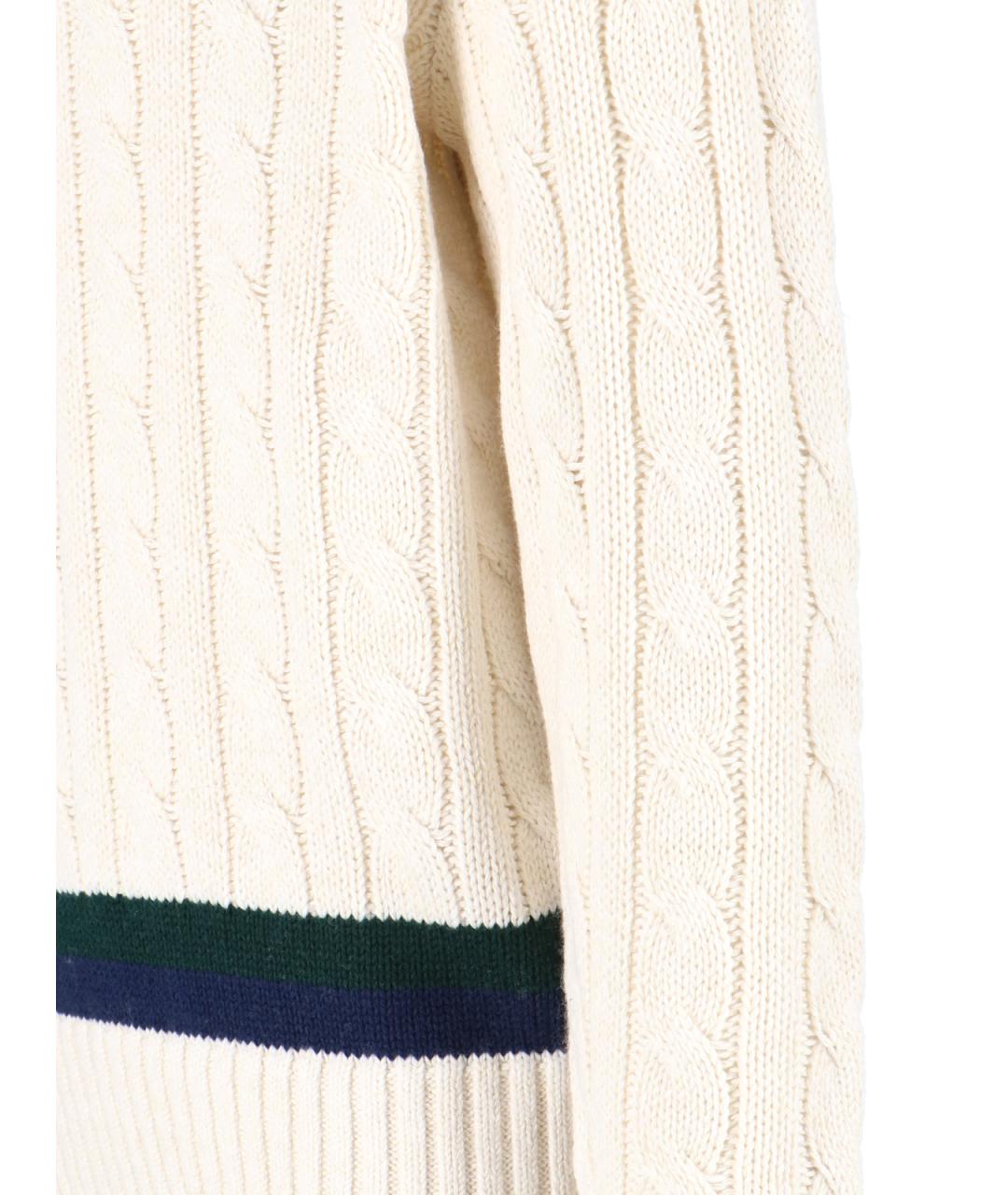 POLO RALPH LAUREN Белый хлопковый джемпер / свитер, фото 3