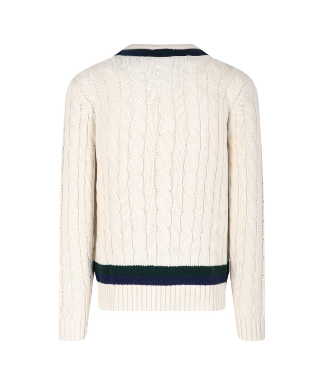 POLO RALPH LAUREN Белый хлопковый джемпер / свитер, фото 2