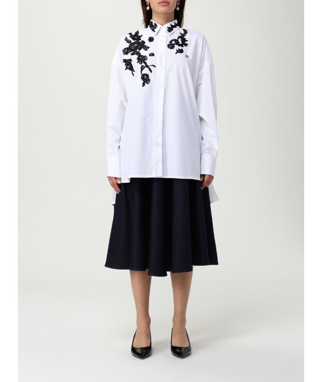 DOLCE&GABBANA Белая хлопковая рубашка, фото 2