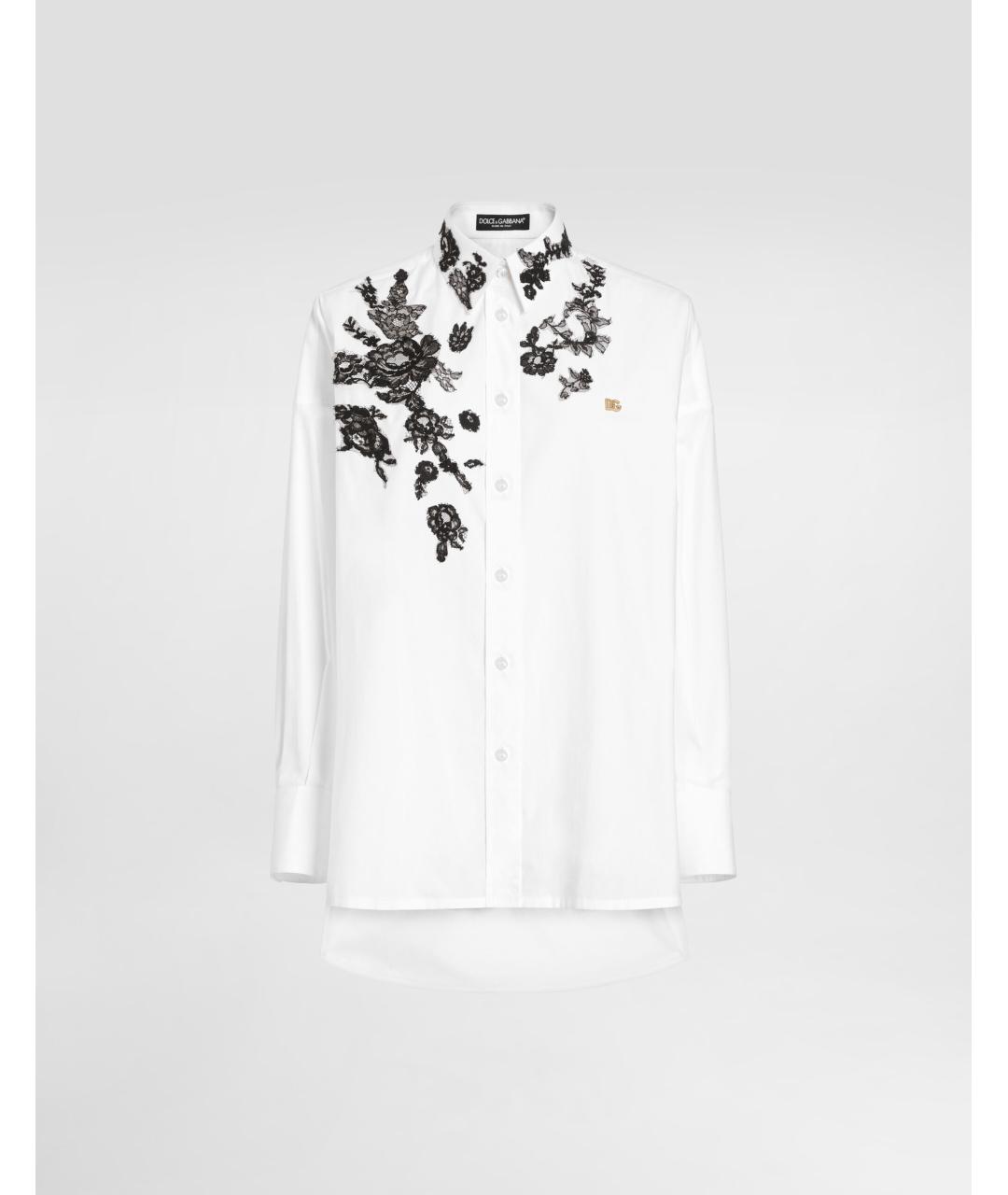 DOLCE&GABBANA Белая хлопковая рубашка, фото 7