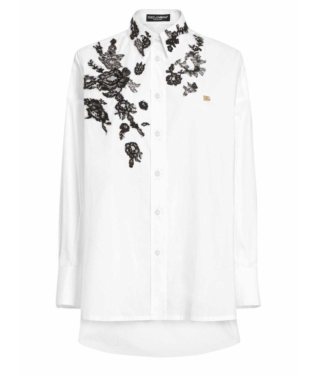 DOLCE&GABBANA Белая хлопковая рубашка, фото 1