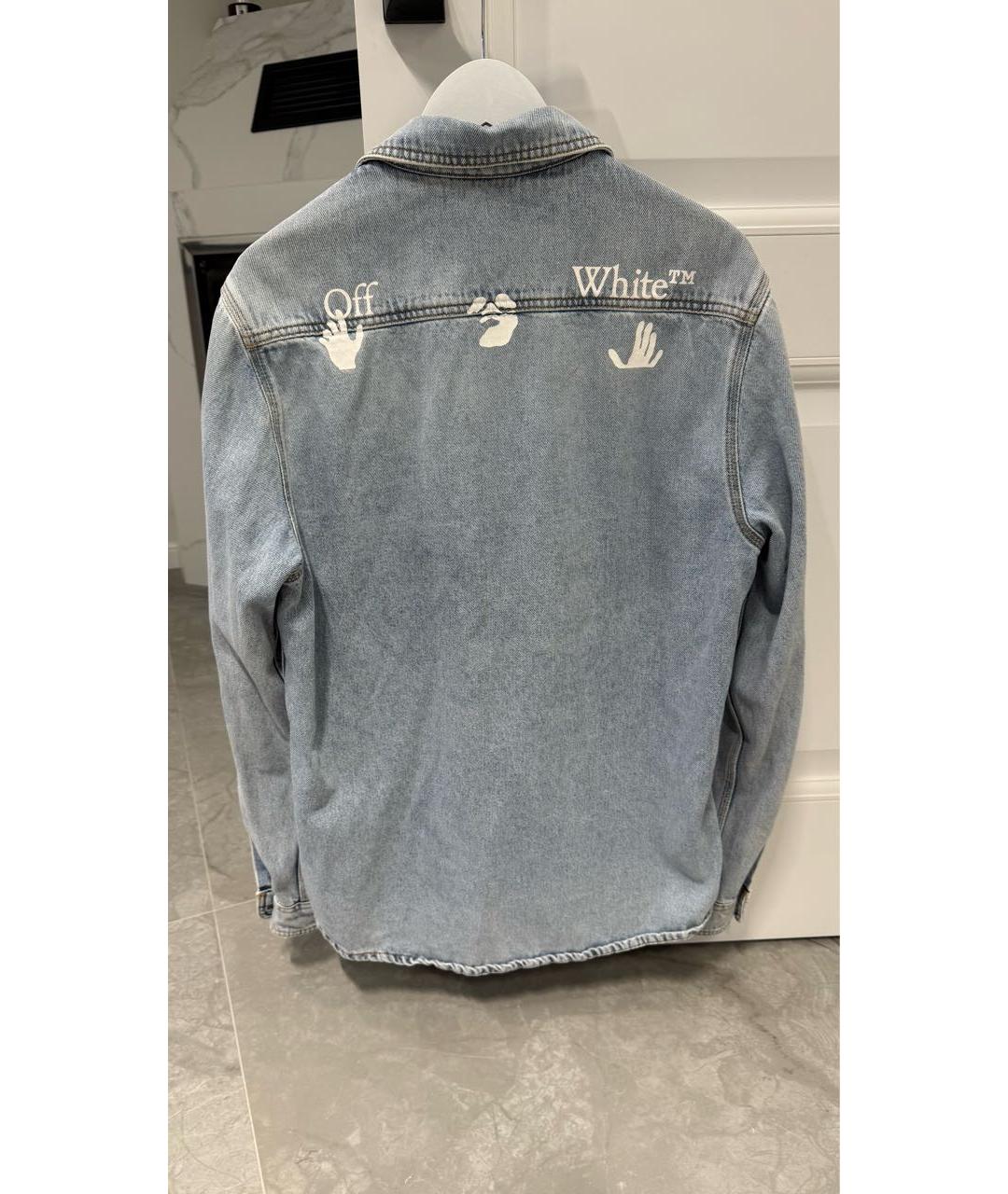OFF-WHITE Голубая хлопковая кэжуал рубашка, фото 4