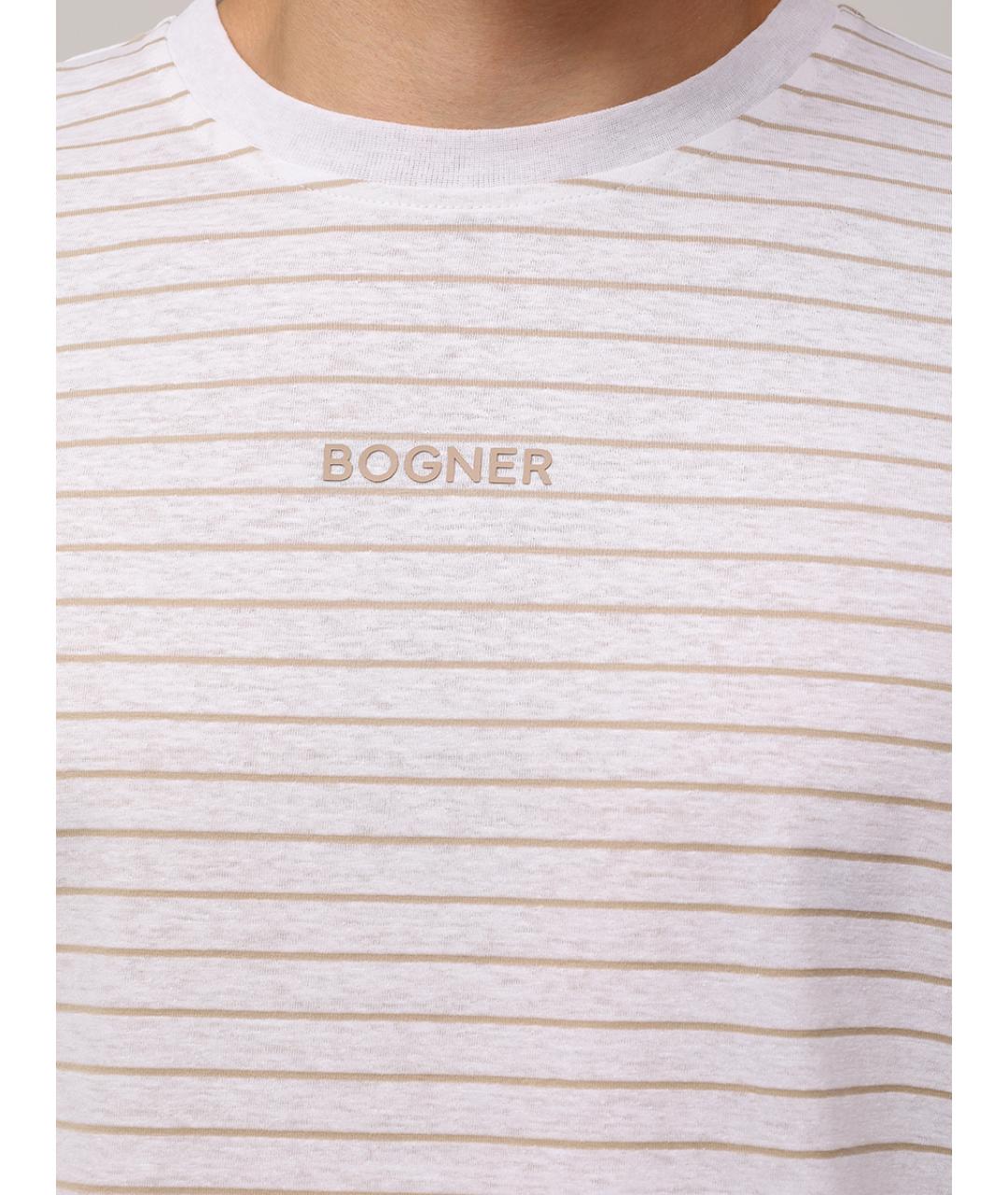 BOGNER Бежевая хлопковая футболка, фото 4