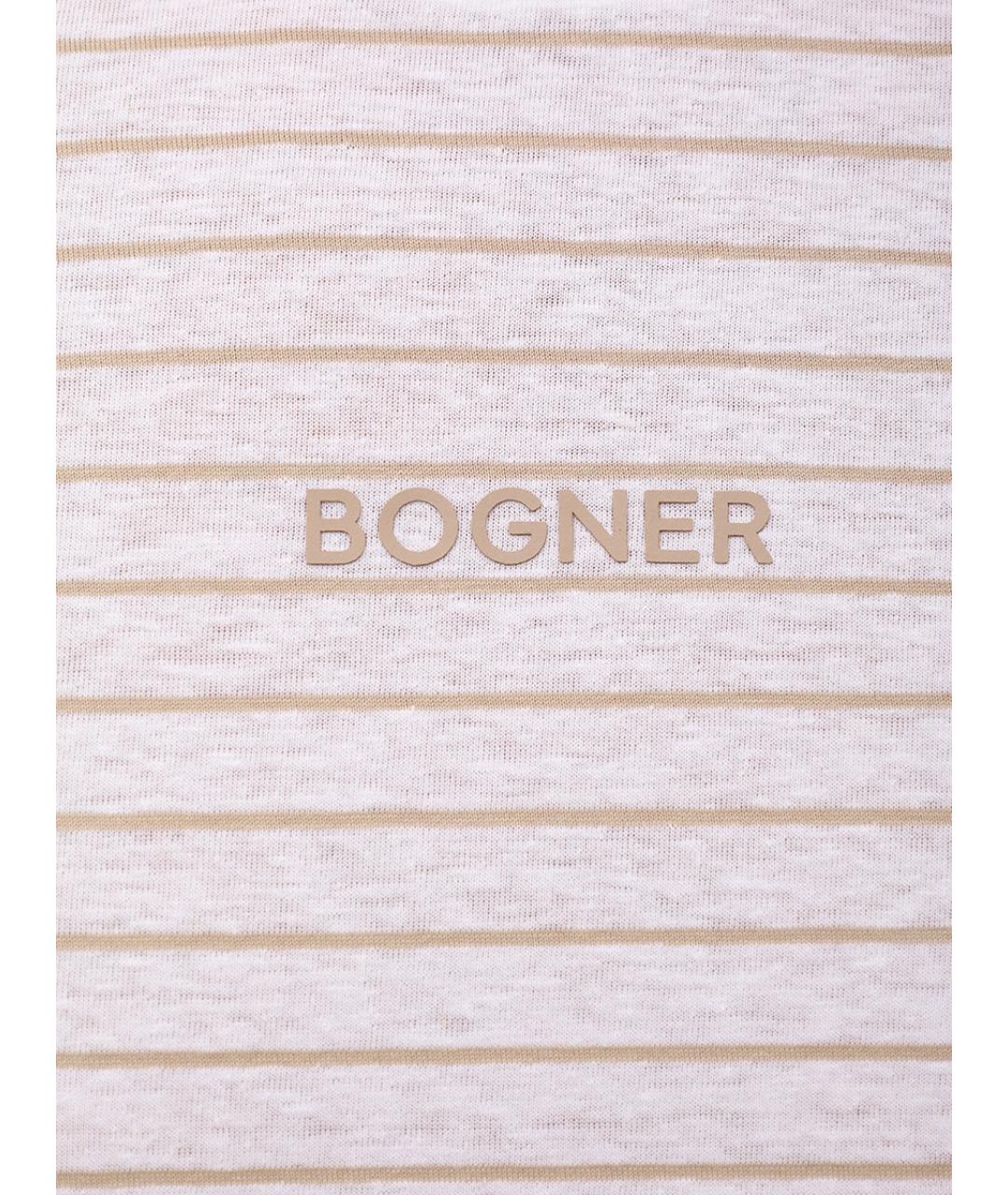 BOGNER Бежевая хлопковая футболка, фото 5