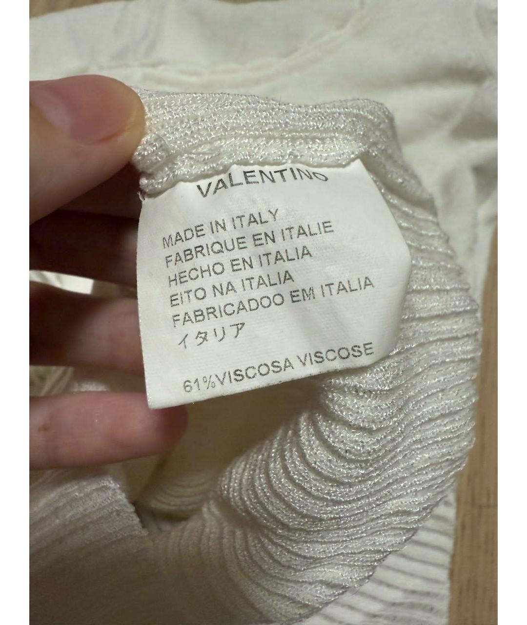 VALENTINO Белая вискозная футболка, фото 4