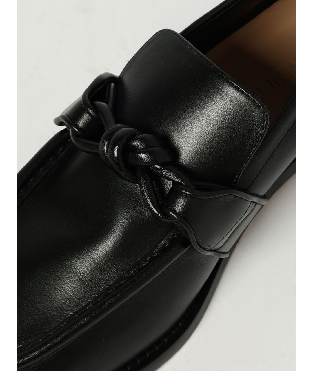 BOTTEGA VENETA Черные кожаные лоферы, фото 4
