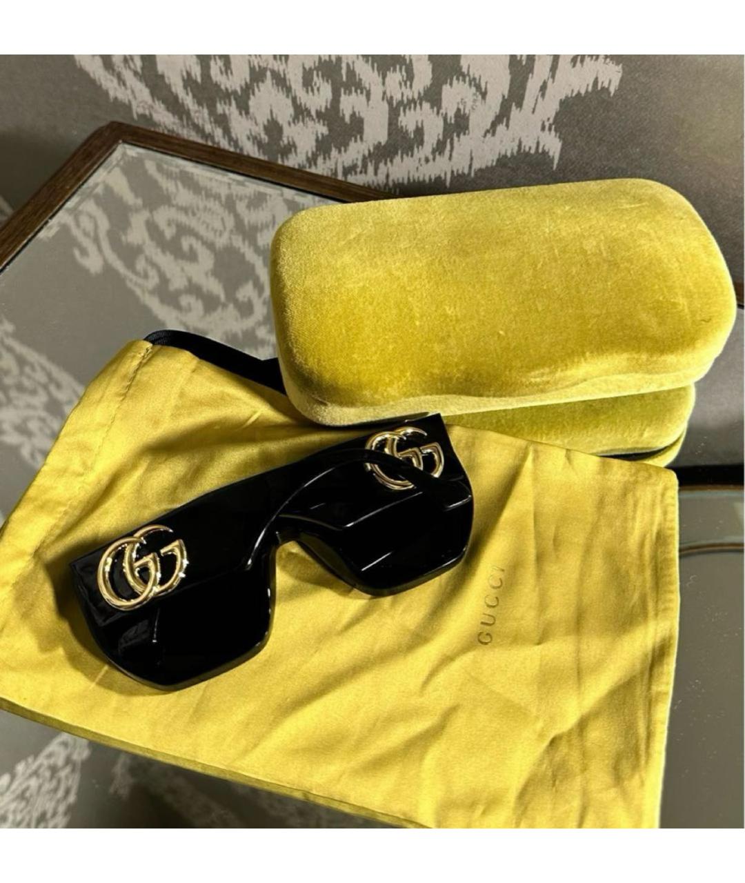 GUCCI Черные пластиковые солнцезащитные очки, фото 2