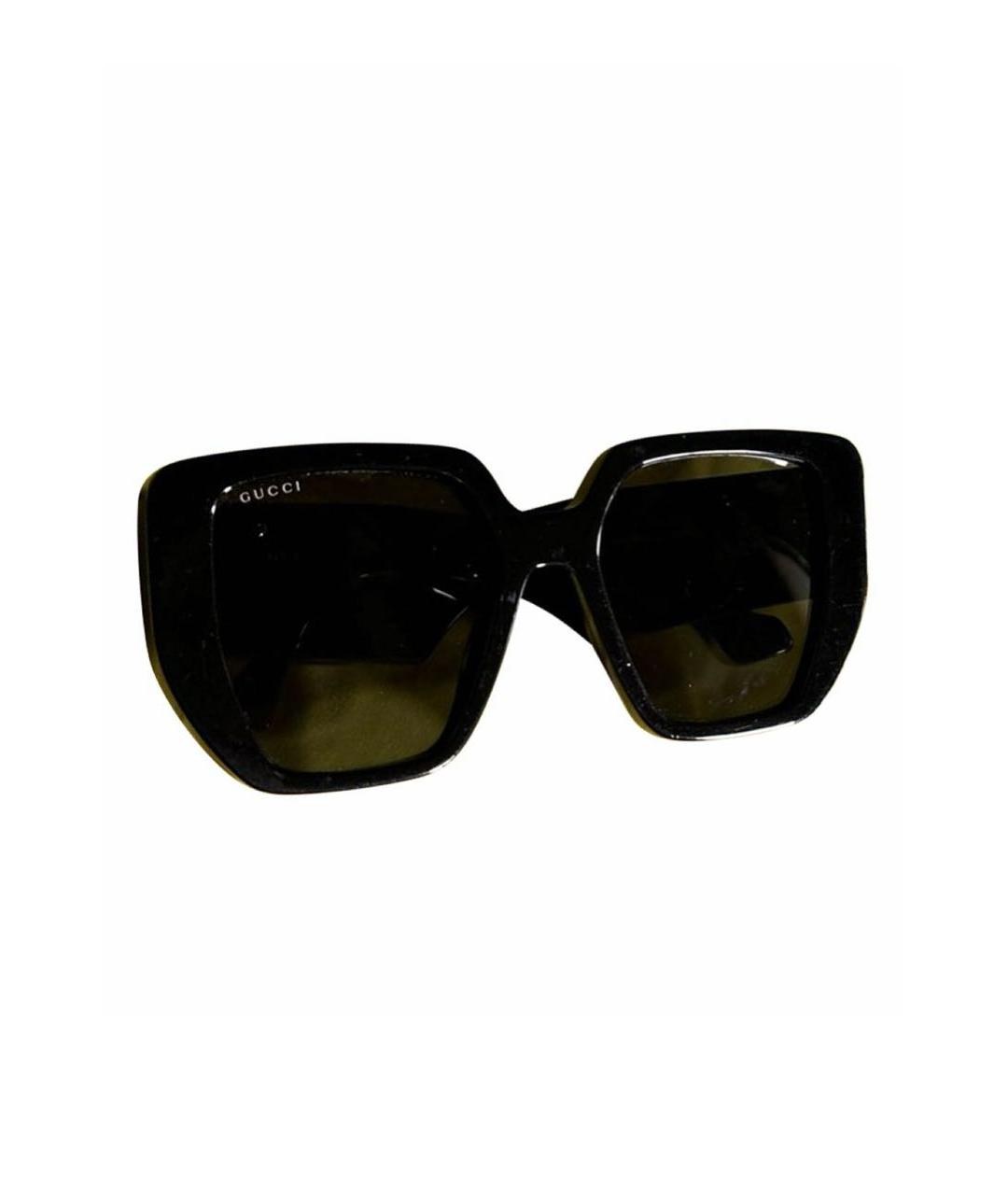 GUCCI Черные пластиковые солнцезащитные очки, фото 1