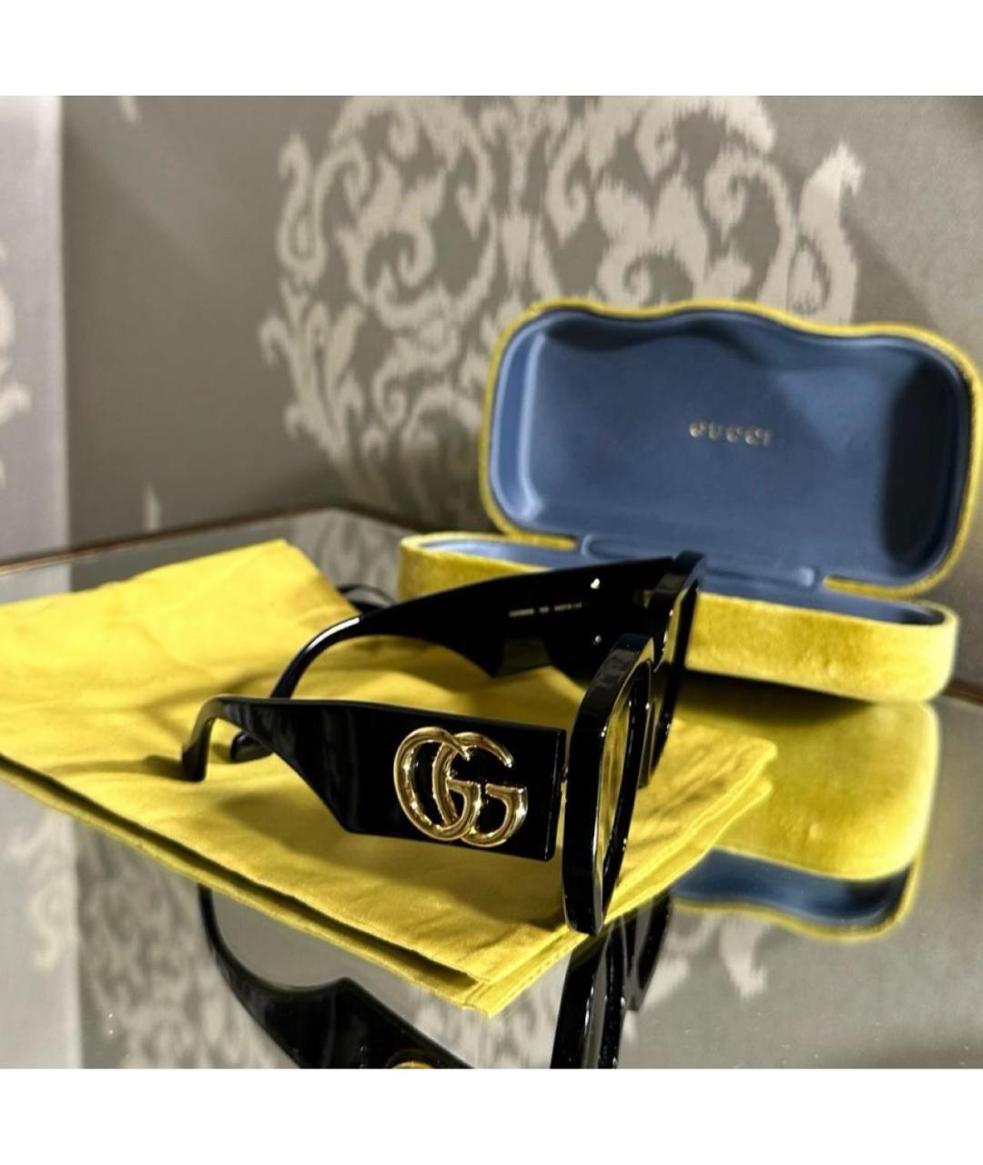 GUCCI Черные пластиковые солнцезащитные очки, фото 3
