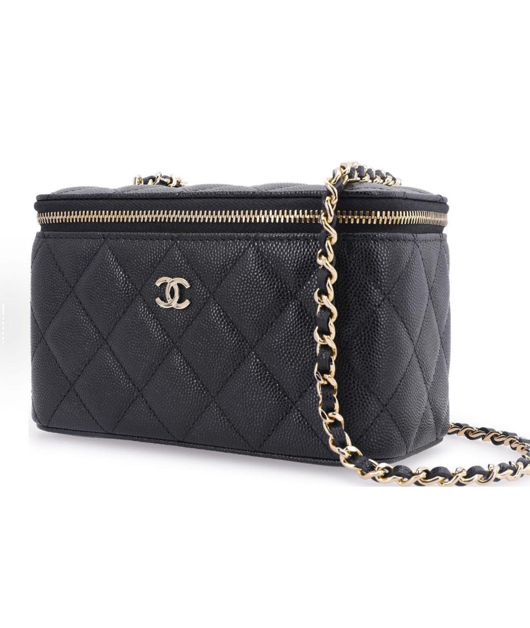 CHANEL Черная кожаная сумка через плечо, фото 2