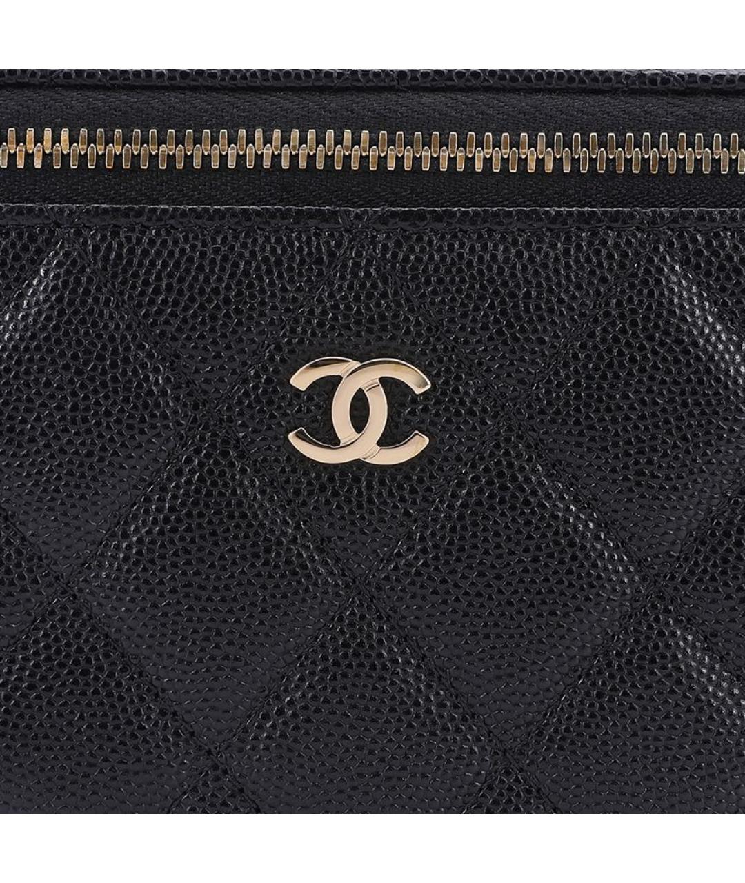 CHANEL Черная кожаная сумка через плечо, фото 6
