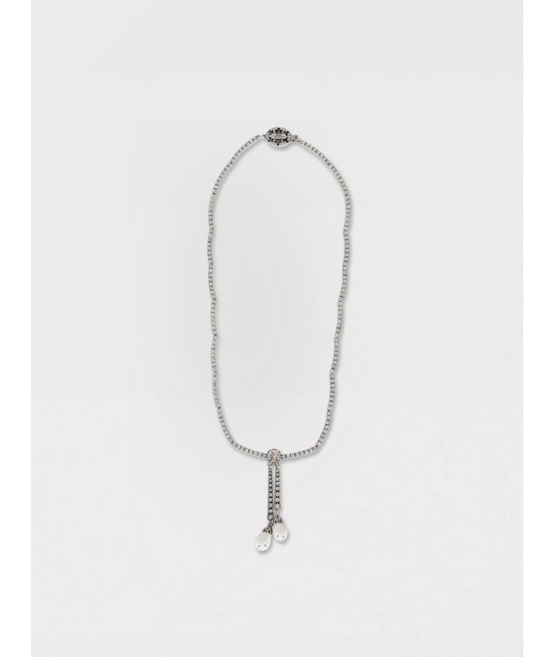 WEEKEND MAX MARA Серебряное металлическое колье, фото 3