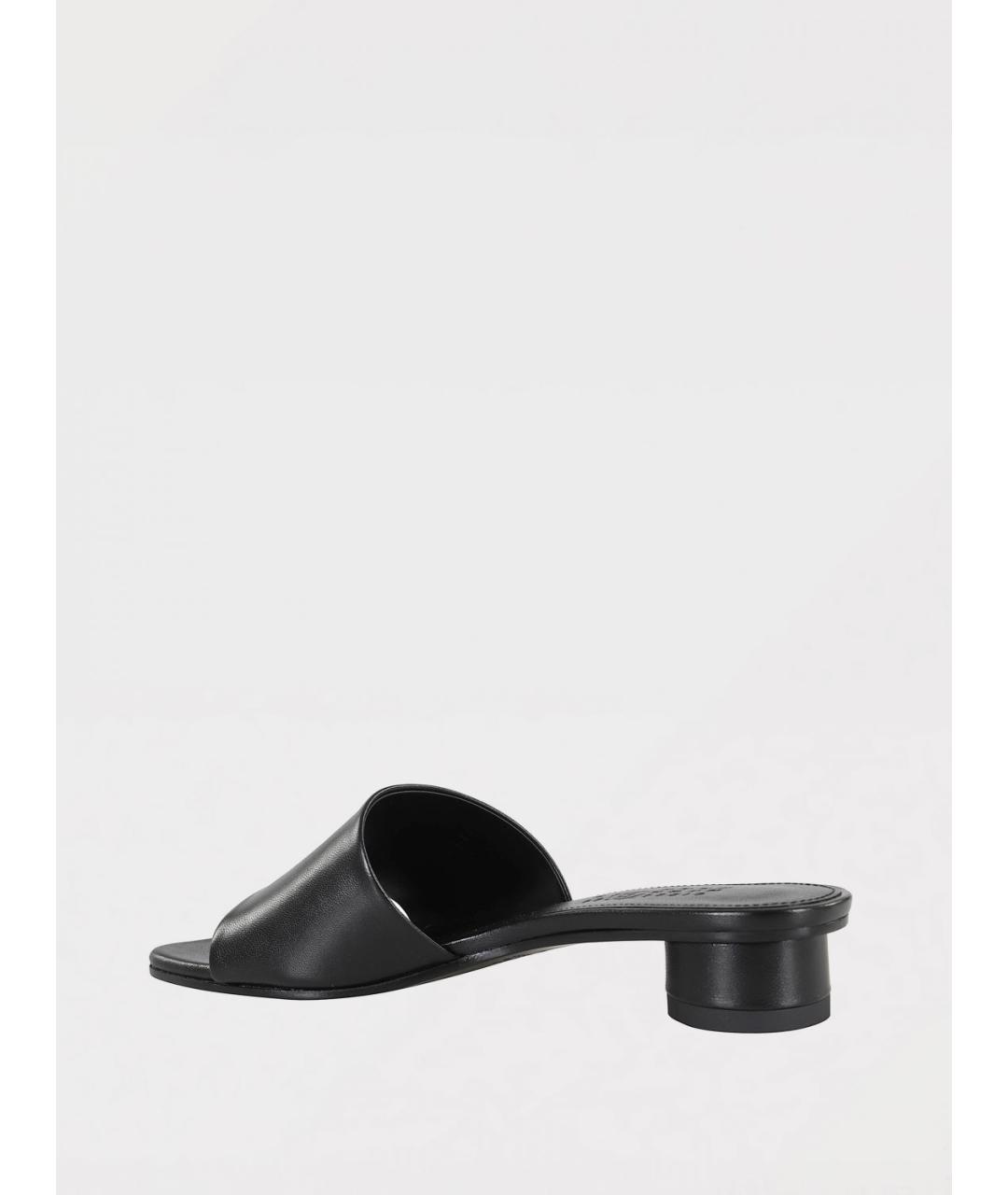 MM6 MAISON MARGIELA Черные кожаные мюли, фото 3