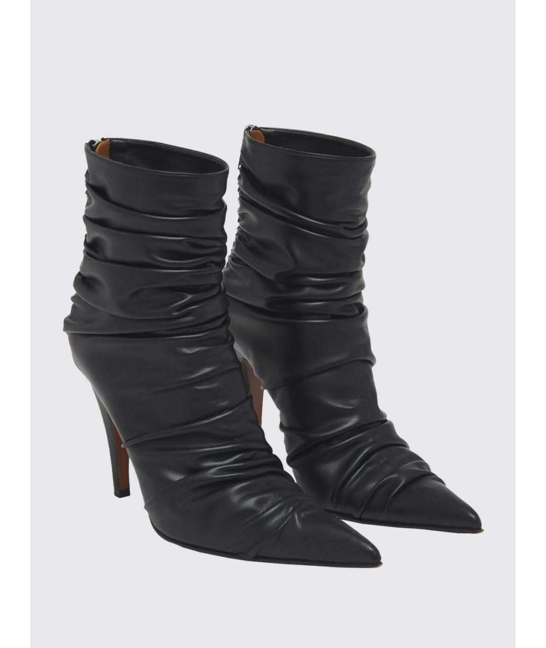 ALEXANDER MCQUEEN Черные кожаные ботильоны, фото 2