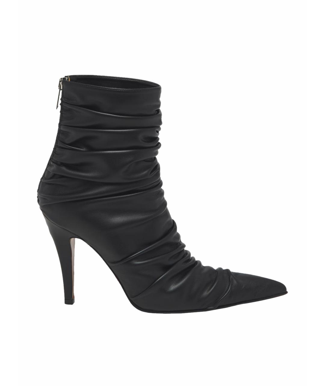 ALEXANDER MCQUEEN Черные кожаные ботильоны, фото 1