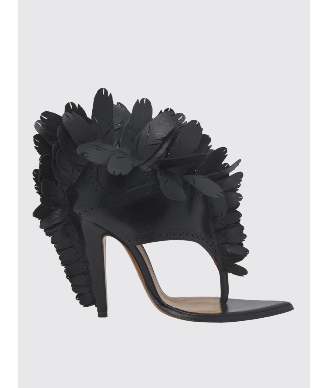 ALEXANDER MCQUEEN Черные босоножки, фото 4