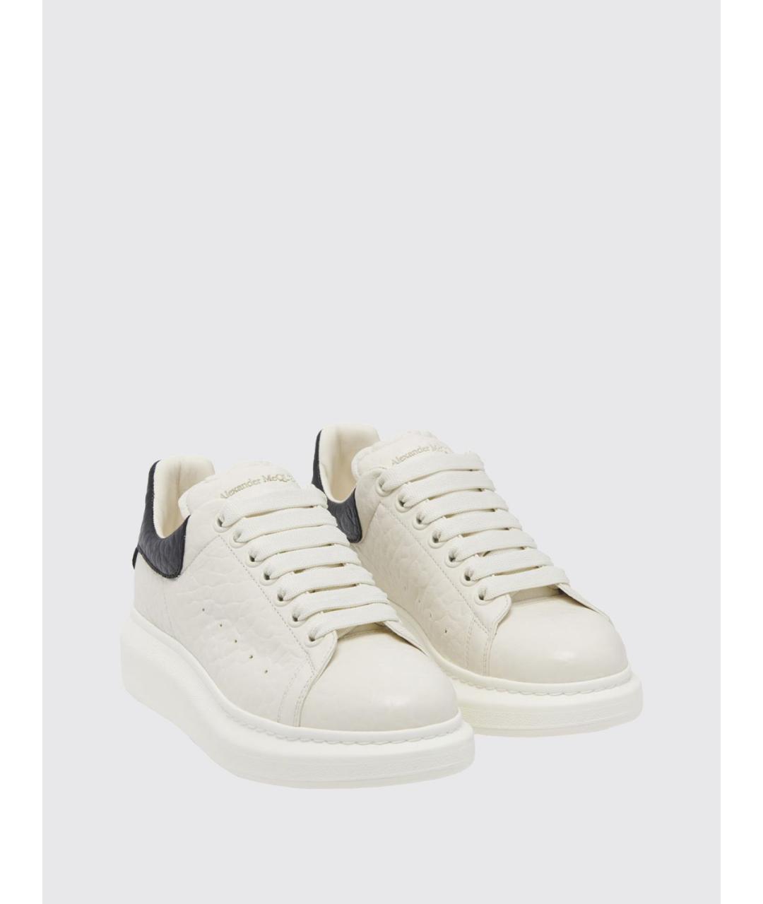 ALEXANDER MCQUEEN Белые кожаные кеды, фото 2
