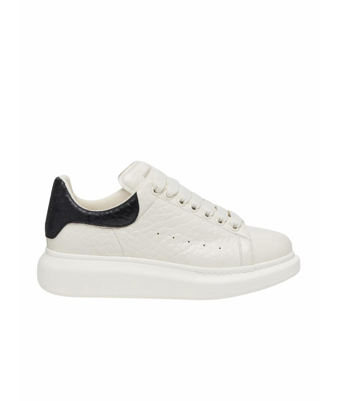 ALEXANDER MCQUEEN Белые кожаные кеды, фото 1