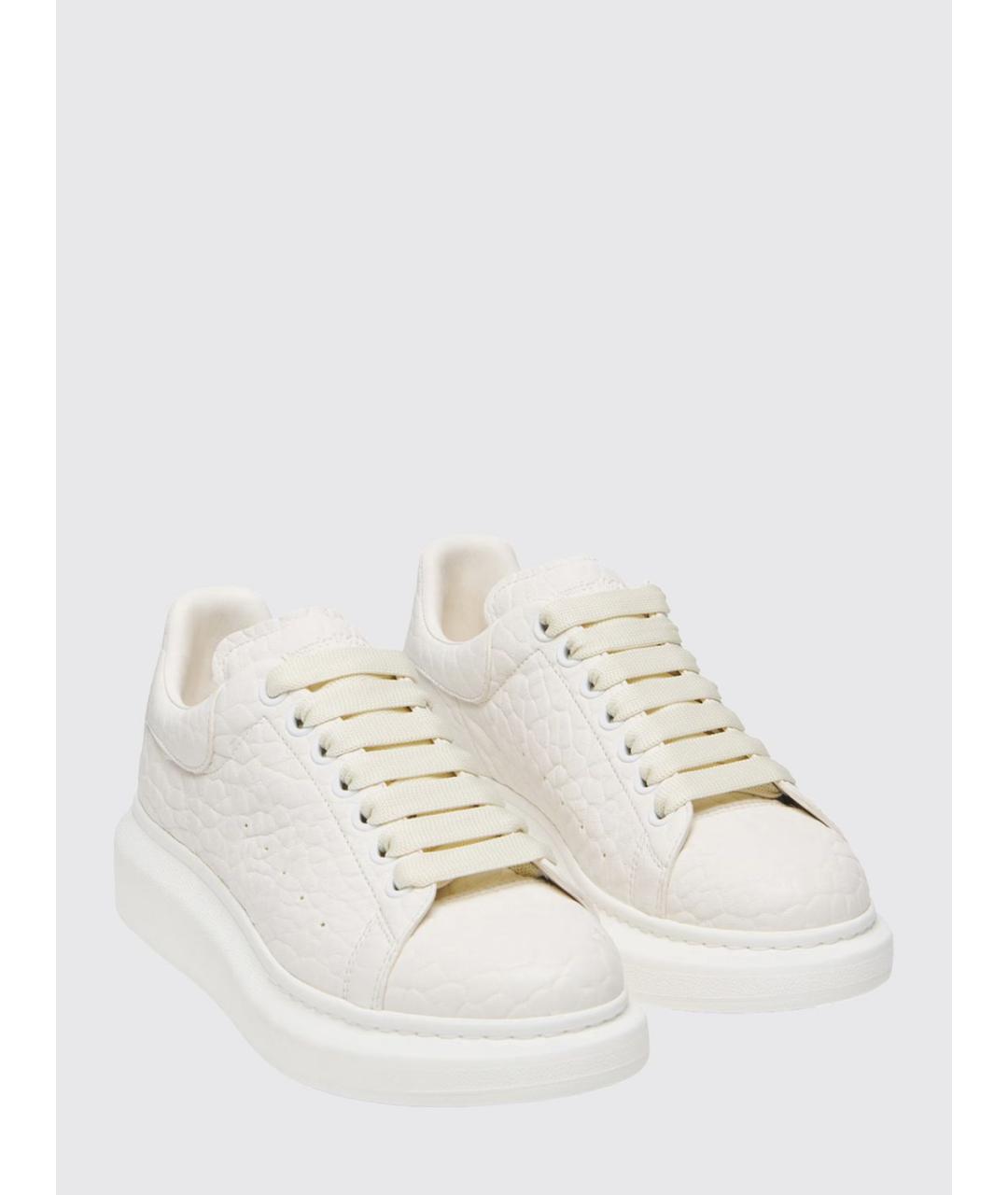 ALEXANDER MCQUEEN Белые кожаные кеды, фото 2