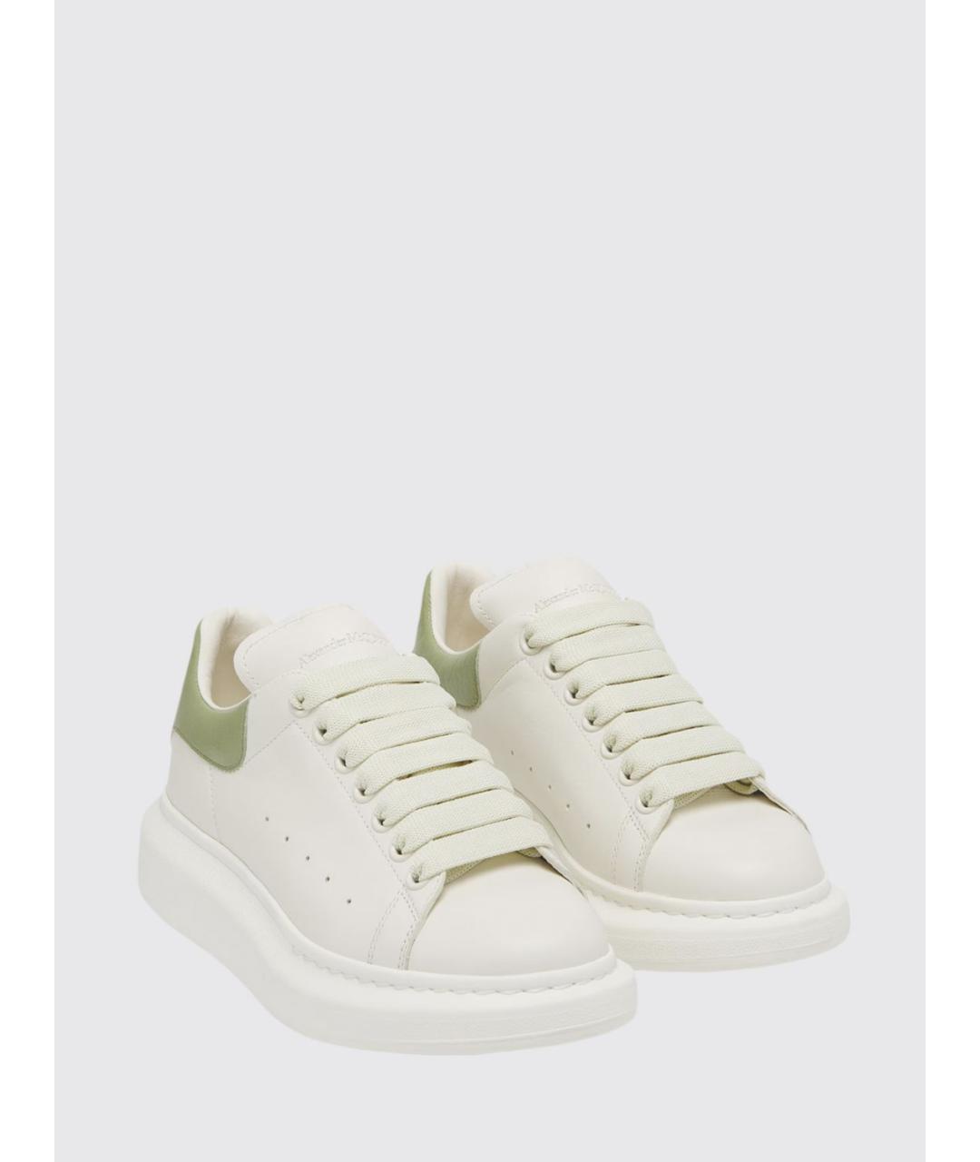 ALEXANDER MCQUEEN Белые кожаные кеды, фото 2