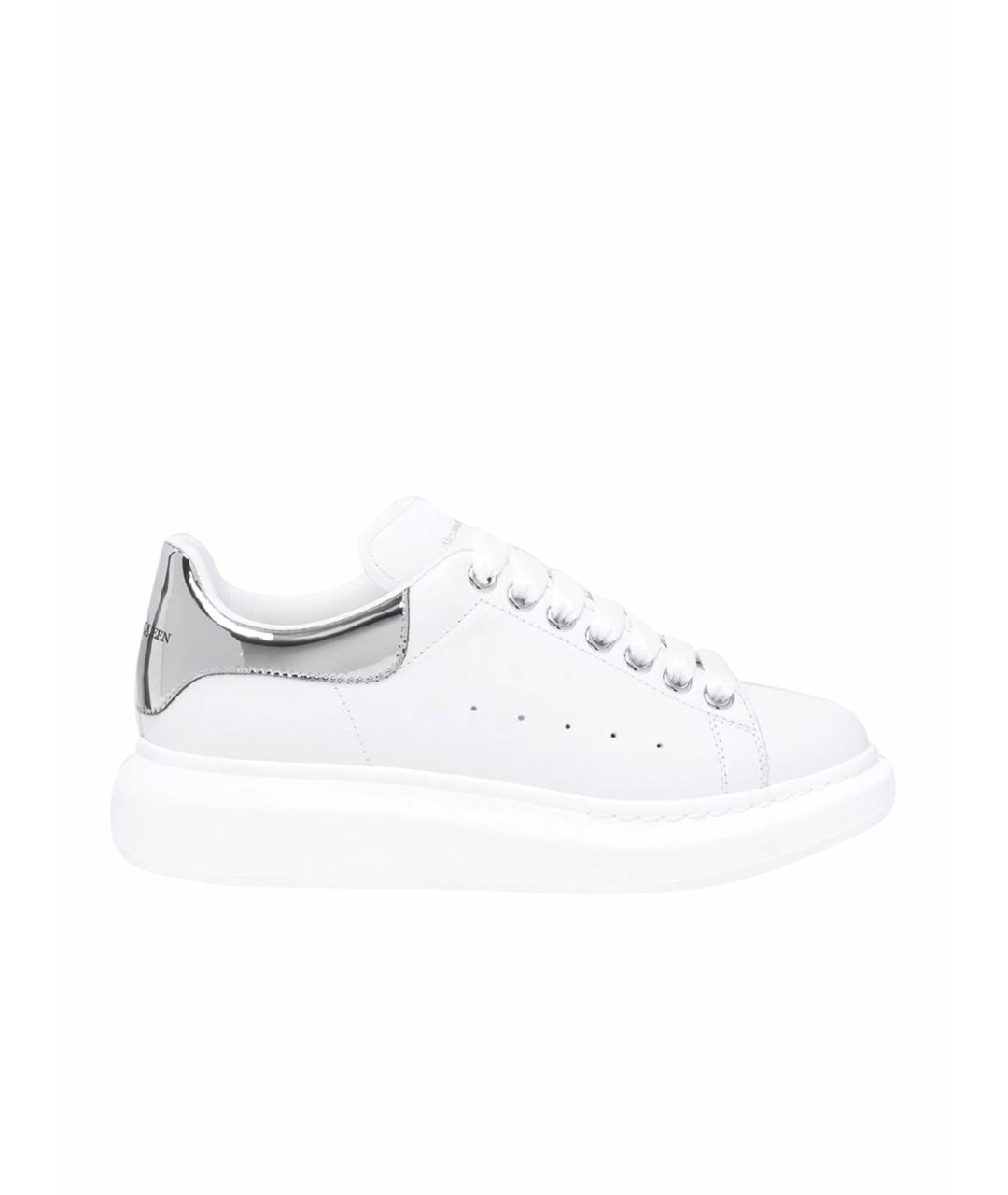 ALEXANDER MCQUEEN Белые кожаные кеды, фото 1