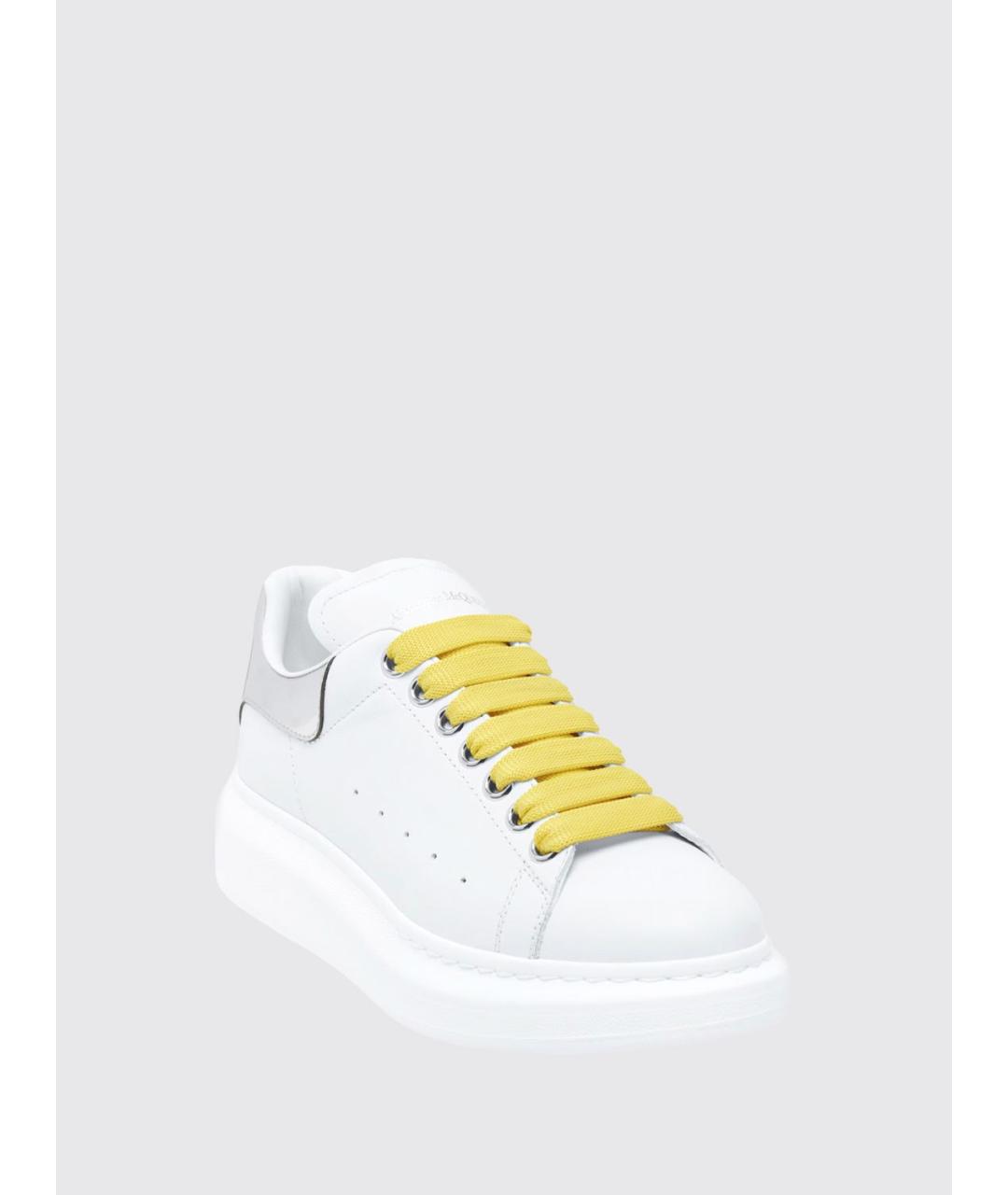 ALEXANDER MCQUEEN Белые кожаные кеды, фото 4