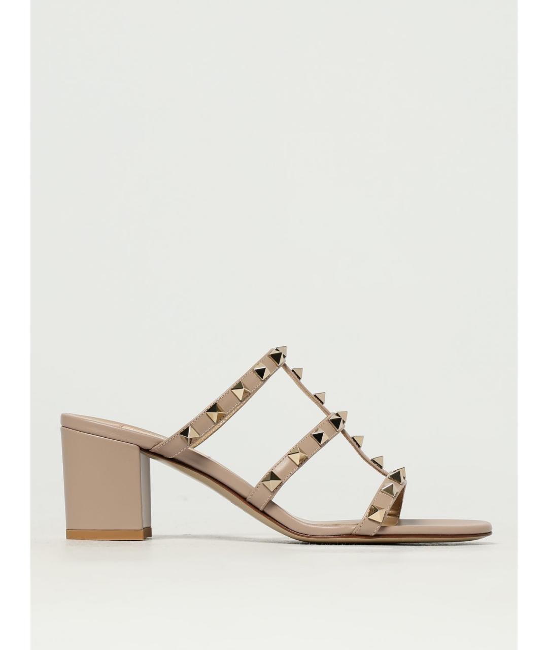 VALENTINO Антрацитовые кожаные мюли, фото 5