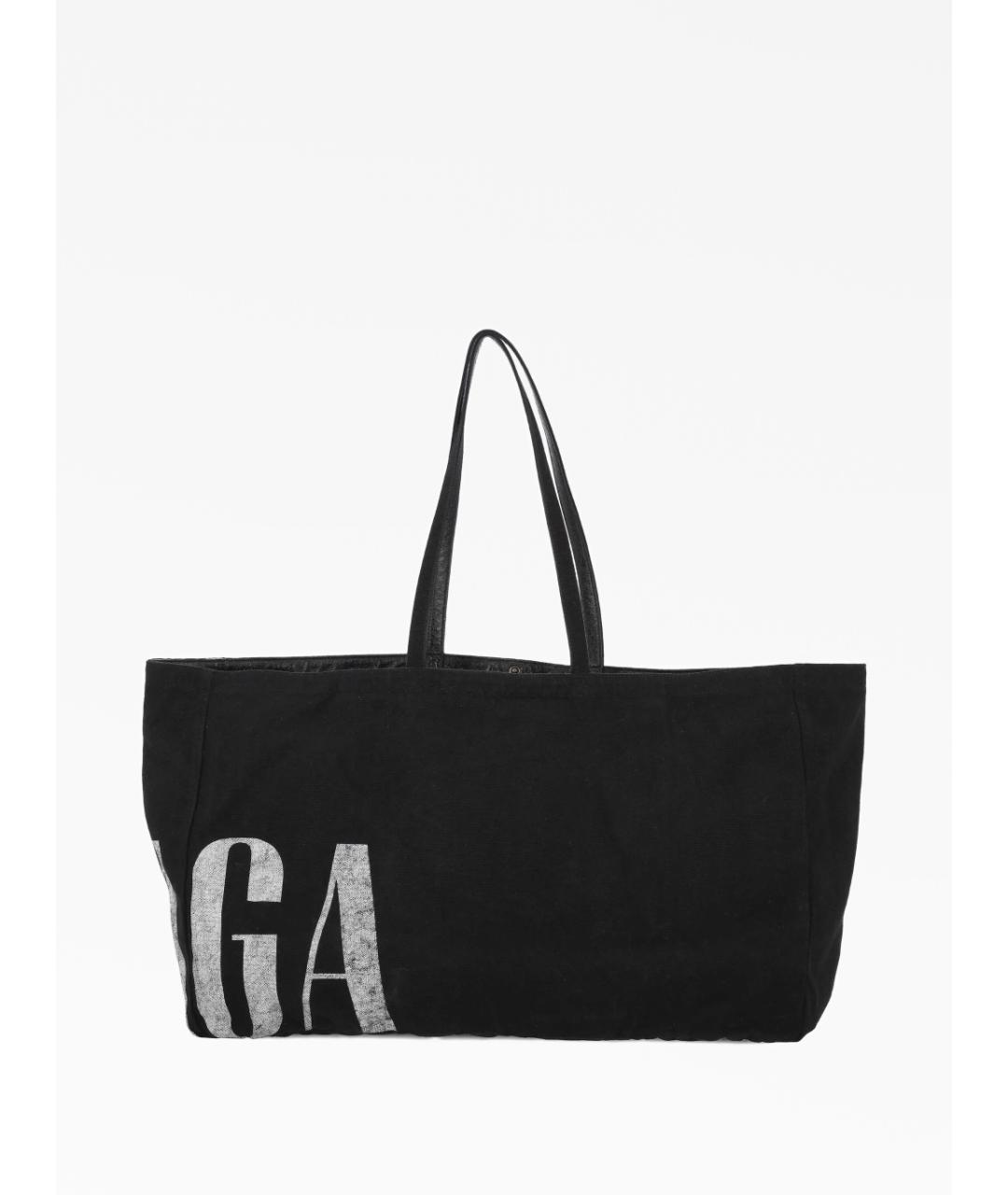 BALENCIAGA Черная хлопковая сумка тоут, фото 2