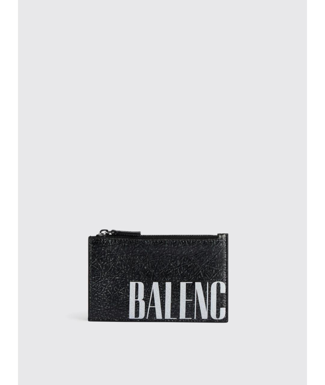 BALENCIAGA Черный кожаный кардхолдер, фото 3