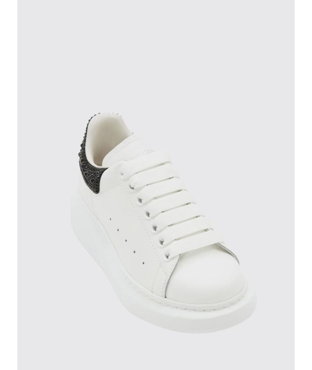 ALEXANDER MCQUEEN Белые кожаные кеды, фото 2