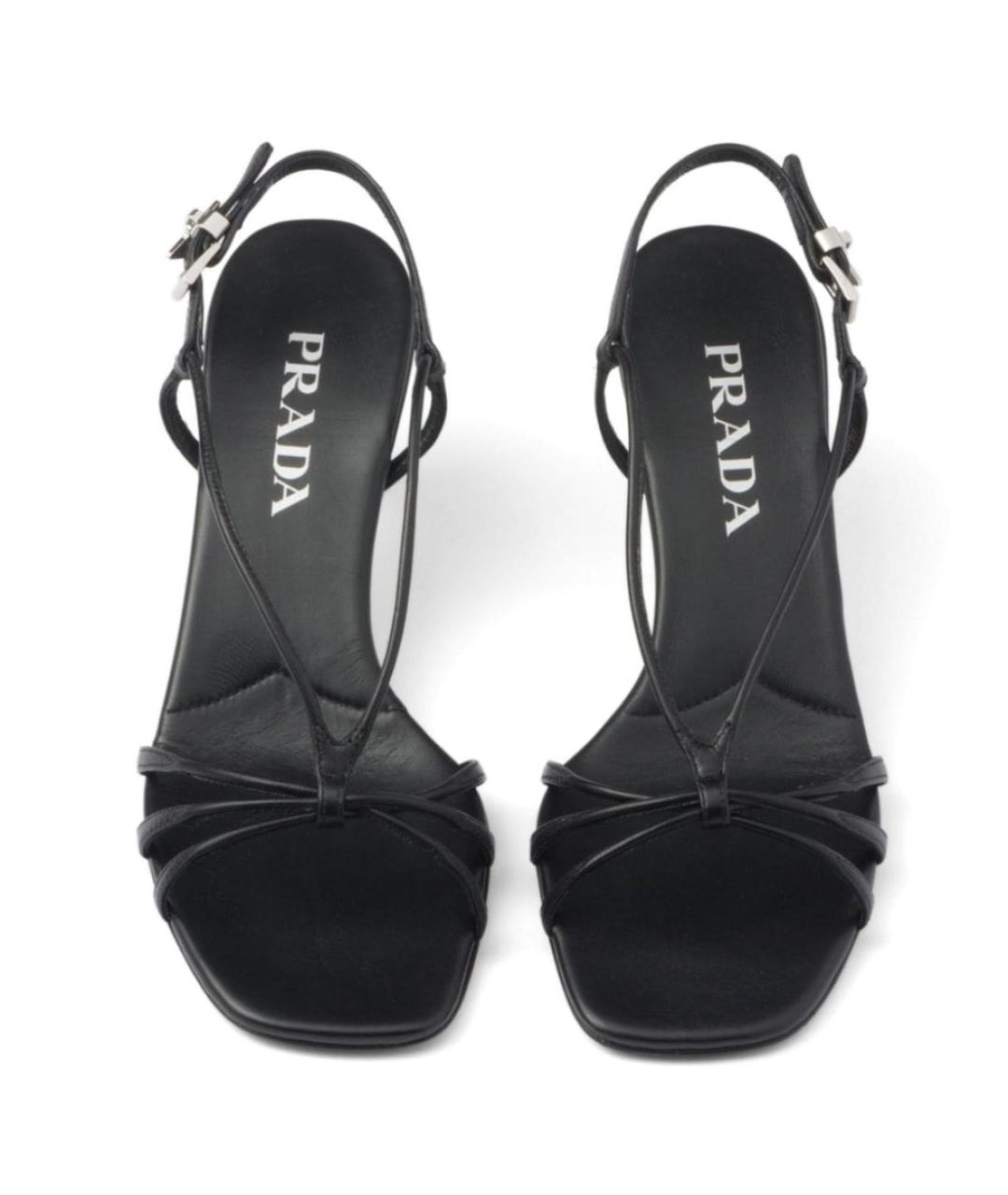 PRADA Черные босоножки, фото 4