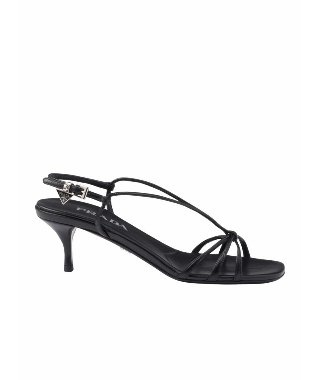 PRADA Черные босоножки, фото 1
