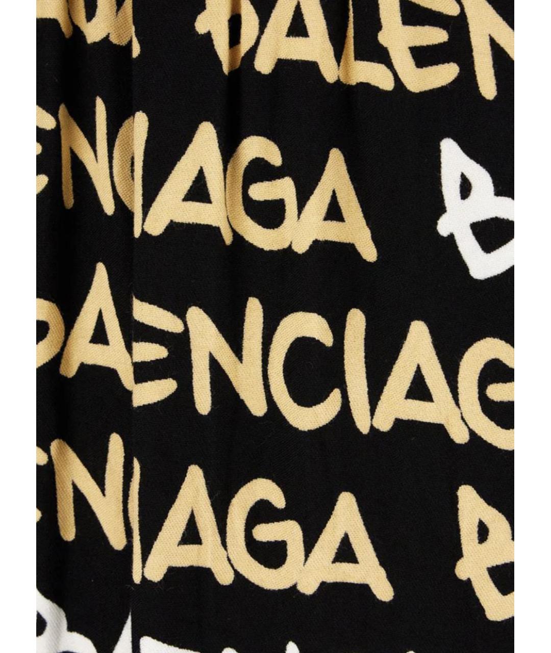 BALENCIAGA Мульти вискозные повседневные брюки, фото 3
