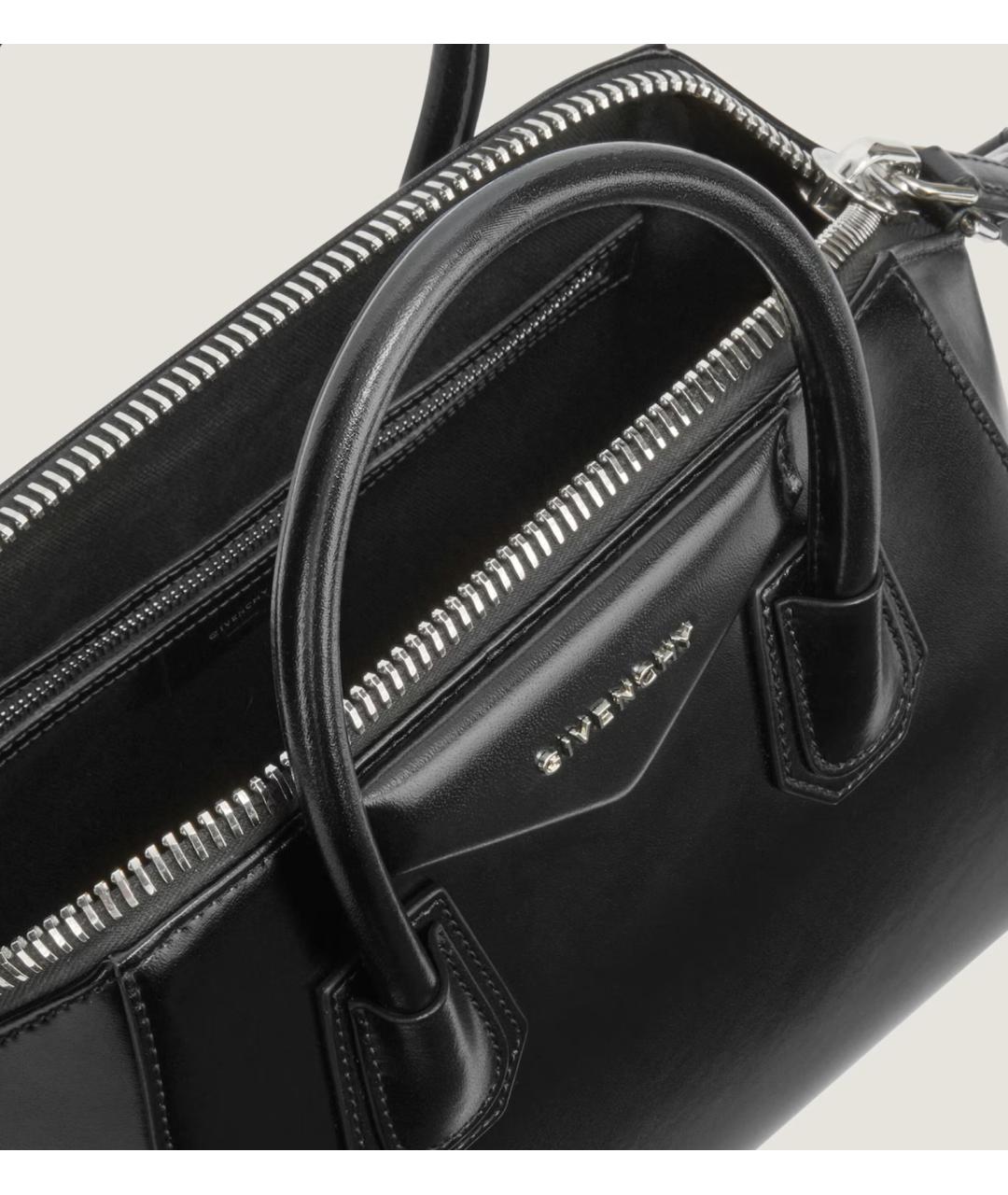 GIVENCHY Черная кожаная сумка тоут, фото 2