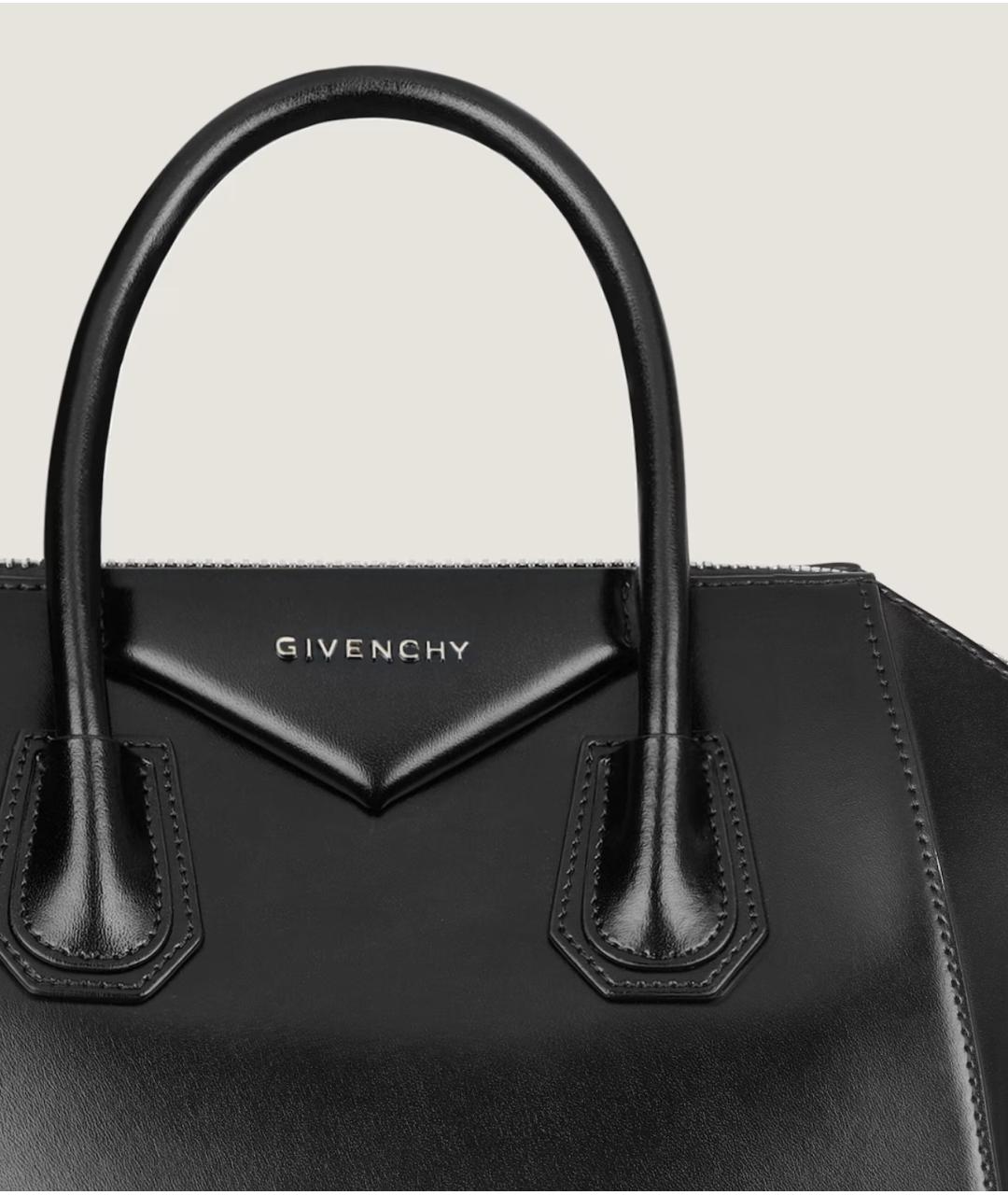 GIVENCHY Черная кожаная сумка тоут, фото 5