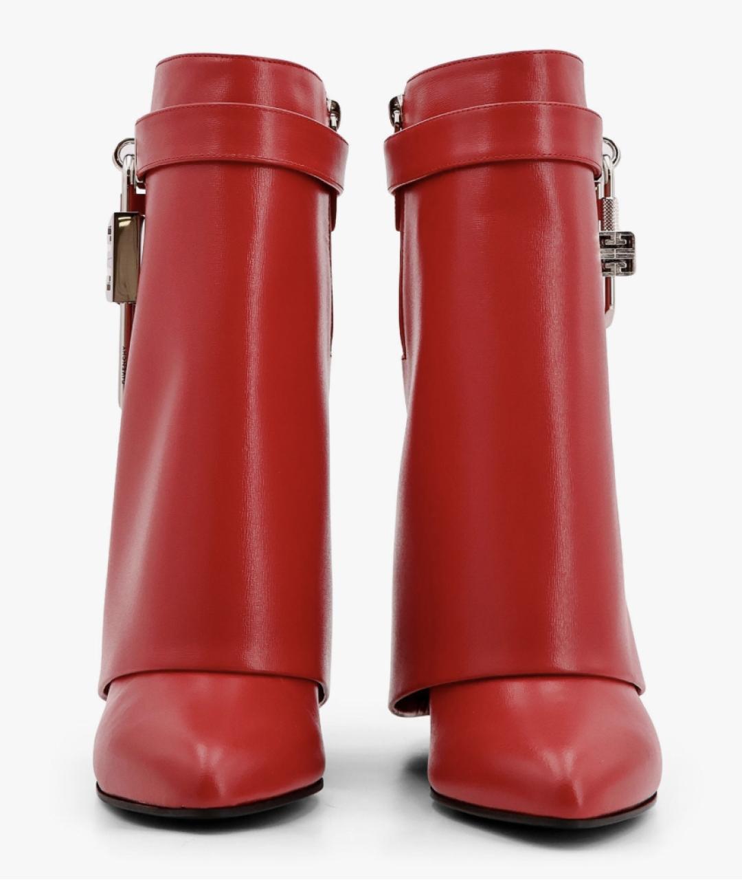 GIVENCHY Красные кожаные полусапоги, фото 3