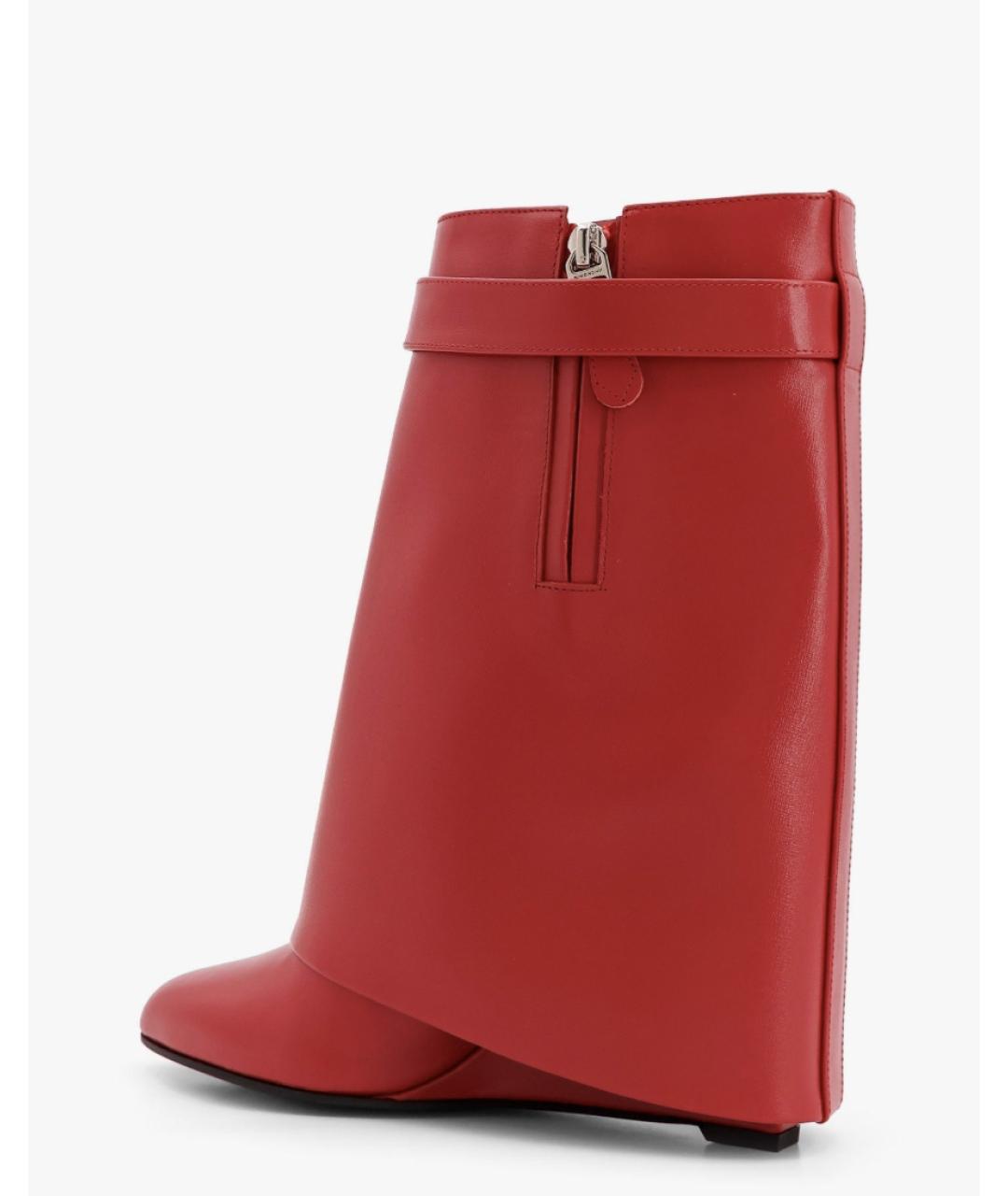GIVENCHY Красные кожаные полусапоги, фото 5