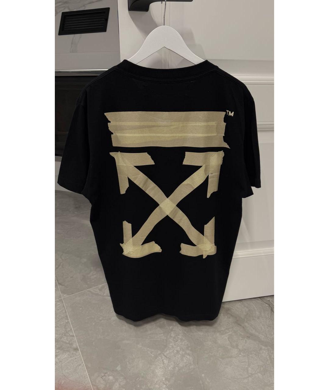 OFF-WHITE Черная хлопковая футболка, фото 5
