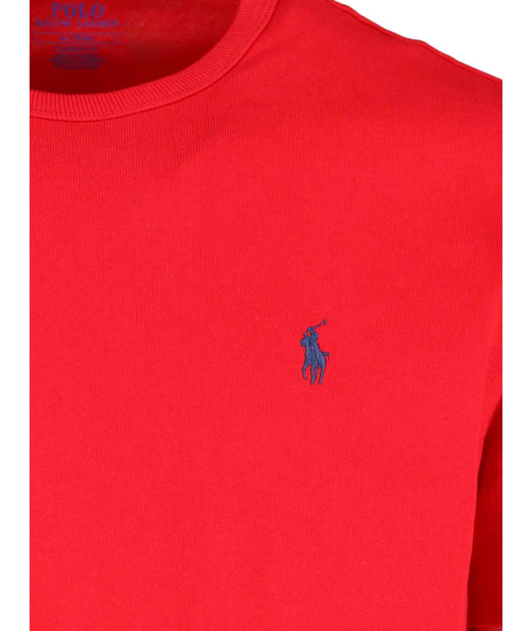 POLO RALPH LAUREN Красная хлопковая футболка, фото 3