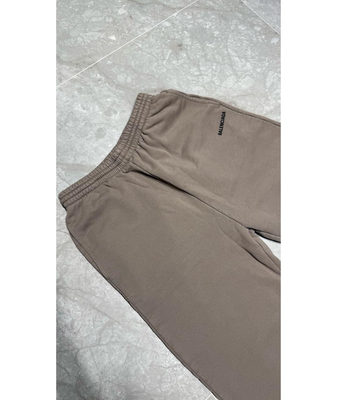 BALENCIAGA Бежевые хлопковые повседневные брюки, фото 2