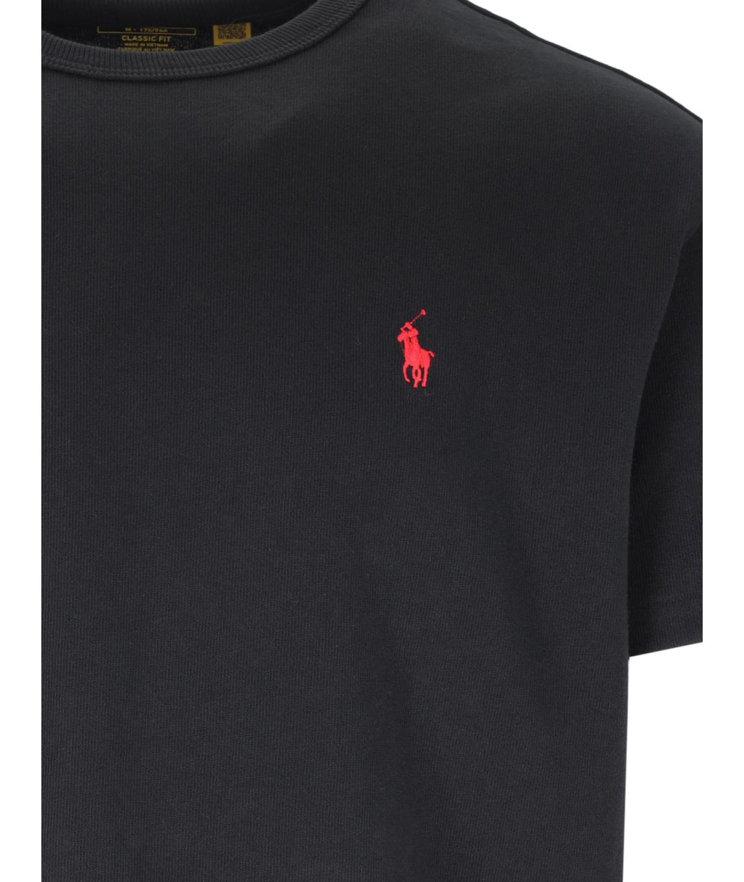 POLO RALPH LAUREN Черная хлопковая футболка, фото 3